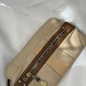 SEE by Chloe Calfskin Leather Beige Clutch